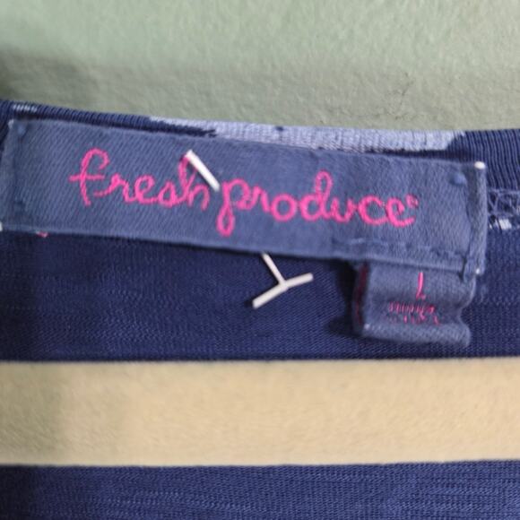 Fresh Produce Womens Blue Print V-Neck Empire Waist Sleeveless Dress Size Large - Picture 3 of 7